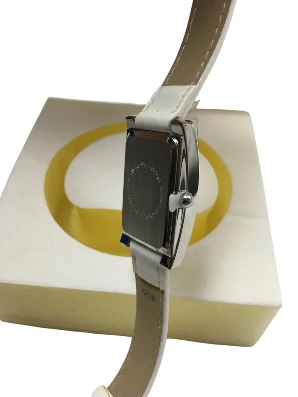 mark. Skinny Wrap Watch Faux Leather Silvertone Rectangle Face Avon 2004 RARE